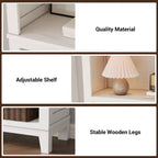 COZONY Set di 2 Librerie a 5 Ripiani - Libreria Stretta Alta 180cm con Ripiani Regolabili e Gambe in Legno, per Soggiorno, Ufficio, Camera da Letto