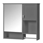 Mobiletto da bagno a muro da 29 pollici, Mobiletto pensile con specchio e portasciugamani, Mobiletto salvaspazio sopra il WC per bagno