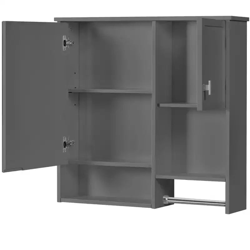 Mobiletto da bagno a muro da 29 pollici, Mobiletto pensile con specchio e portasciugamani, Mobiletto salvaspazio sopra il WC per bagno