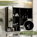 Mobiletto da bagno a muro da 29 pollici, Mobiletto pensile con specchio e portasciugamani, Mobiletto salvaspazio sopra il WC per bagno