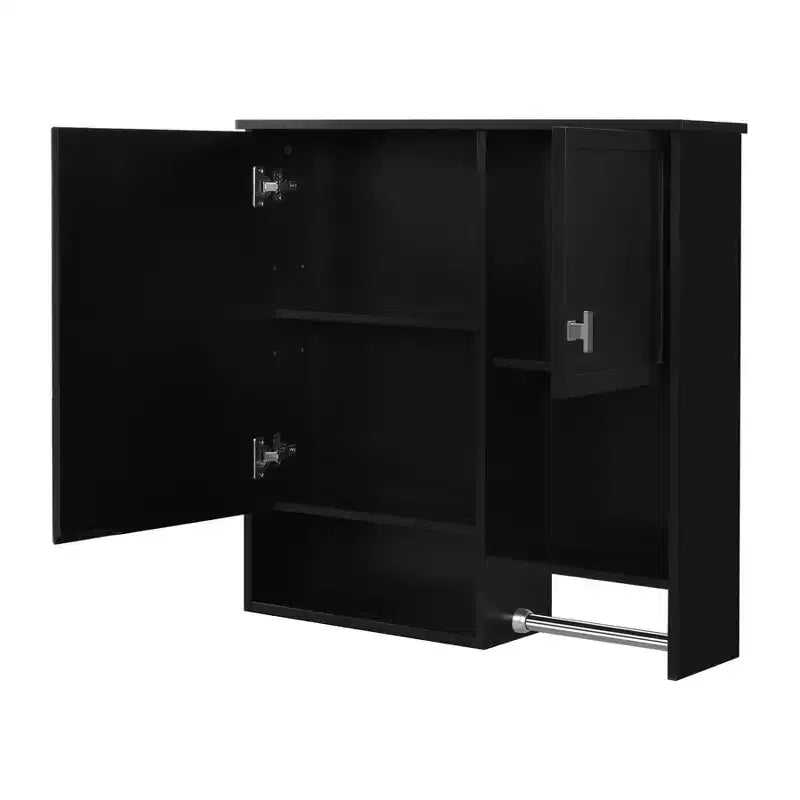 Mobiletto da bagno a muro da 29 pollici, Mobiletto pensile con specchio e portasciugamani, Mobiletto salvaspazio sopra il WC per bagno