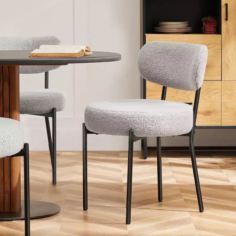 TUYOHW Sedie da pranzo moderne, sedie da cucina con schienale curvo e struttura in metallo, sedie da pranzo salvaspazio per appartamento