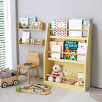 Libreria per bambini a 3 ripiani, porta libri per bambini, aiuta a mantenere in ordine camere da letto, sale giochi e aule, naturale