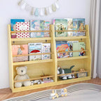 Libreria per bambini a 3 ripiani, porta libri per bambini, aiuta a mantenere in ordine camere da letto, sale giochi e aule, naturale