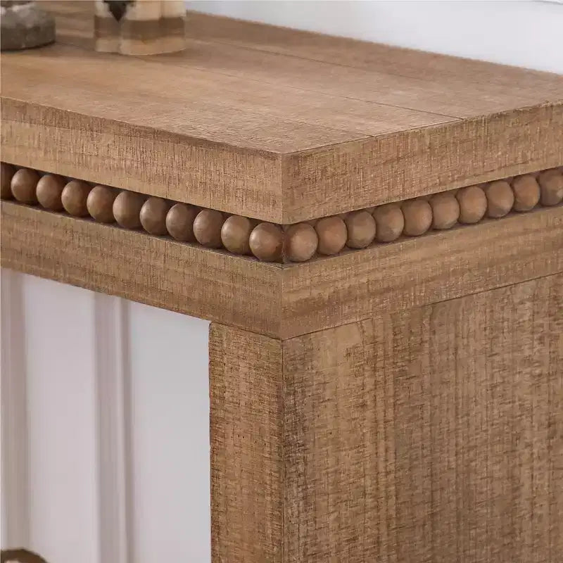 TUYOHW Tavolo Consolle Moderno, Elegante Tavolo da Ingresso con Bordo Decorativo Perlinato, Tavolo da Corridoio per Soggiorno, Ingresso