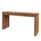 TUYOHW Tavolo Consolle Moderno, Elegante Tavolo da Ingresso con Bordo Decorativo Perlinato, Tavolo da Corridoio per Soggiorno, Ingresso
