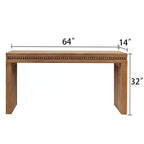 TUYOHW Tavolo Consolle Moderno, Elegante Tavolo da Ingresso con Bordo Decorativo Perlinato, Tavolo da Corridoio per Soggiorno, Ingresso