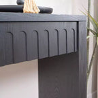 TUYOHW Tavolo Consolle Moderno, Elegante Tavolo da Ingresso con Bordo Decorativo Perlinato, Tavolo da Corridoio per Soggiorno, Ingresso