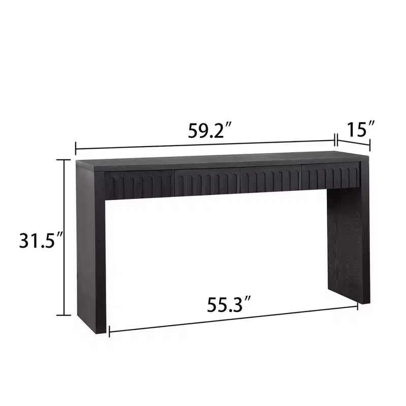 TUYOHW Tavolo Consolle Moderno, Elegante Tavolo da Ingresso con Bordo Decorativo Perlinato, Tavolo da Corridoio per Soggiorno, Ingresso