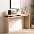 TUYOHW Tavolo Consolle Moderno, Elegante Tavolo da Ingresso con Bordo Decorativo Perlinato, Tavolo da Corridoio per Soggiorno, Ingresso