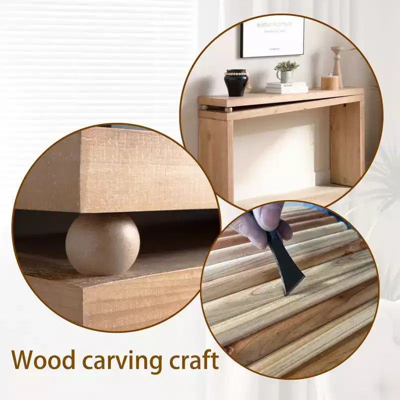 TUYOHW Tavolo Consolle Moderno, Elegante Tavolo da Ingresso con Bordo Decorativo Perlinato, Tavolo da Corridoio per Soggiorno, Ingresso