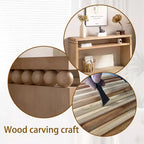 TUYOHW Tavolo Consolle Moderno, Elegante Tavolo da Ingresso con Bordo Decorativo Perlinato, Tavolo da Corridoio per Soggiorno, Ingresso