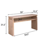 TUYOHW Tavolo Consolle Moderno, Elegante Tavolo da Ingresso con Bordo Decorativo Perlinato, Tavolo da Corridoio per Soggiorno, Ingresso
