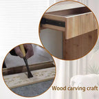 TUYOHW Tavolo Consolle Moderno, Elegante Tavolo da Ingresso con Bordo Decorativo Perlinato, Tavolo da Corridoio per Soggiorno, Ingresso