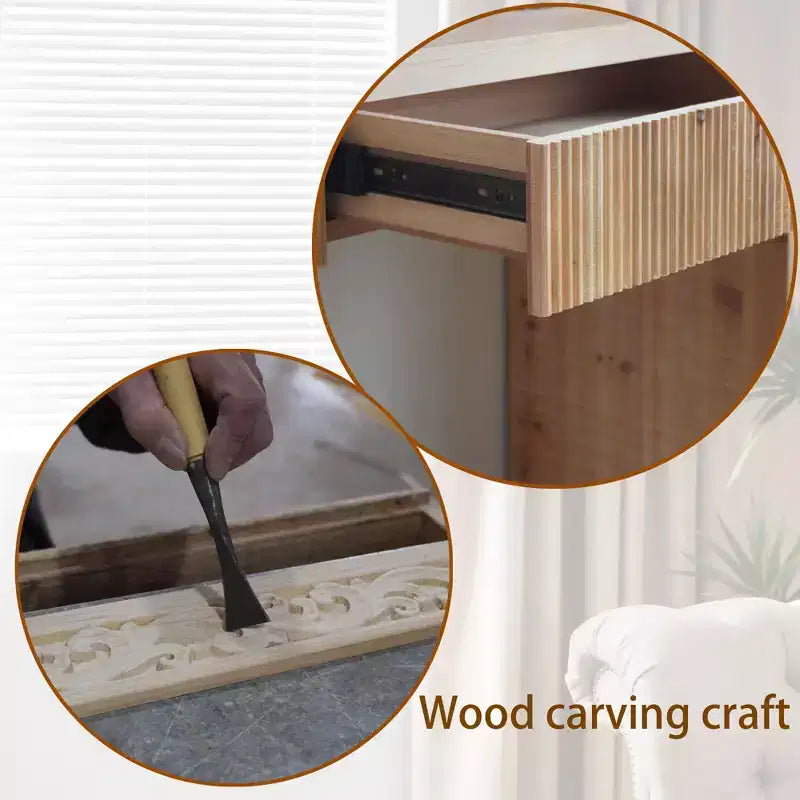 TUYOHW Tavolo Consolle Moderno, Elegante Tavolo da Ingresso con Bordo Decorativo Perlinato, Tavolo da Corridoio per Soggiorno, Ingresso