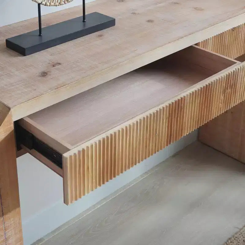 TUYOHW Tavolo Consolle Moderno, Elegante Tavolo da Ingresso con Bordo Decorativo Perlinato, Tavolo da Corridoio per Soggiorno, Ingresso