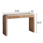 TUYOHW Tavolo Consolle Moderno, Elegante Tavolo da Ingresso con Bordo Decorativo Perlinato, Tavolo da Corridoio per Soggiorno, Ingresso