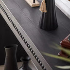 TUYOHW Tavolo Consolle Moderno, Elegante Tavolo da Ingresso con Bordo Decorativo Perlinato, Tavolo da Corridoio per Soggiorno, Ingresso