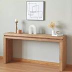 TUYOHW Tavolo Consolle Moderno, Elegante Tavolo da Ingresso con Bordo Decorativo Perlinato, Tavolo da Corridoio per Soggiorno, Ingresso