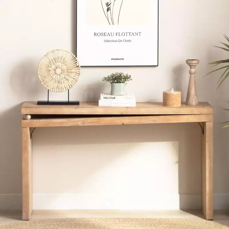 TUYOHW Tavolo Consolle Moderno, Elegante Tavolo da Ingresso con Bordo Decorativo Perlinato, Tavolo da Corridoio per Soggiorno, Ingresso
