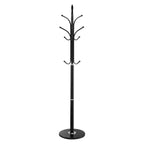 Appendiabiti da terra a stelo con base in marmo e 6 ganci per ingresso
