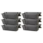 Suncast 6 Pack 25 x 7.25 Inch Resin Basket Accessory for Outdoor Shed, Black