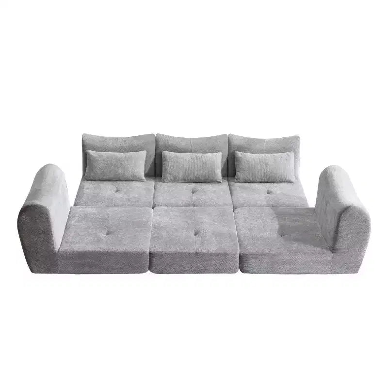 Divano Sezionale Modulare Moderno, Divano Letto Pieghevole Convertibile, Divano Comprimibile in Morbida ciniglia per Soggiorno, Camera da Letto-Panipeachy