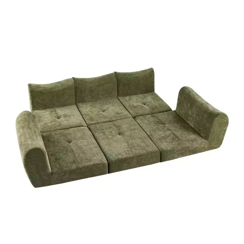 Divano Sezionale Modulare Moderno, Divano Letto Pieghevole Convertibile, Divano Comprimibile in Morbida ciniglia per Soggiorno, Camera da Letto-Panipeachy