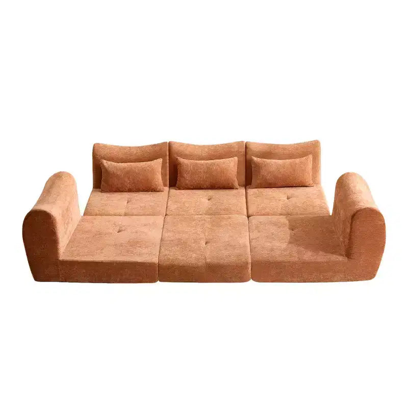 Divano Sezionale Modulare Moderno, Divano Letto Pieghevole Convertibile, Divano Comprimibile in Morbida ciniglia per Soggiorno, Camera da Letto-Panipeachy