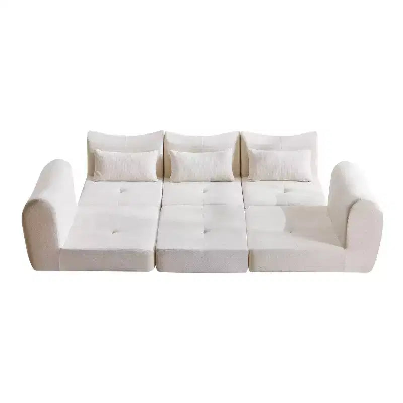 Divano Sezionale Modulare Moderno, Divano Letto Pieghevole Convertibile, Divano Comprimibile in Morbida ciniglia per Soggiorno, Camera da Letto-Panipeachy
