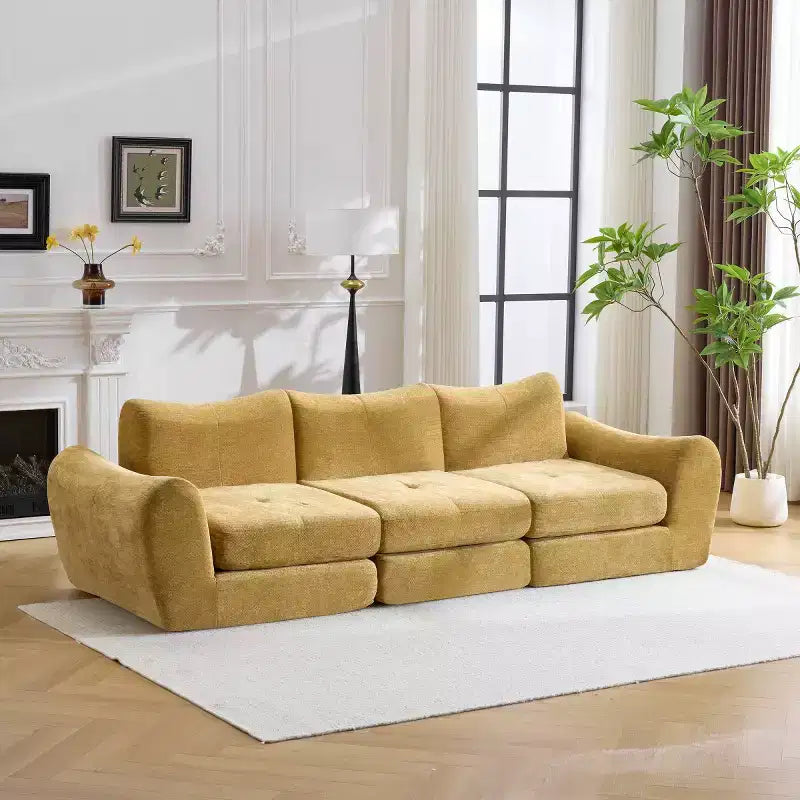 Divano Sezionale Modulare Moderno, Divano Letto Pieghevole Convertibile, Divano Comprimibile in Morbida ciniglia per Soggiorno, Camera da Letto-Panipeachy