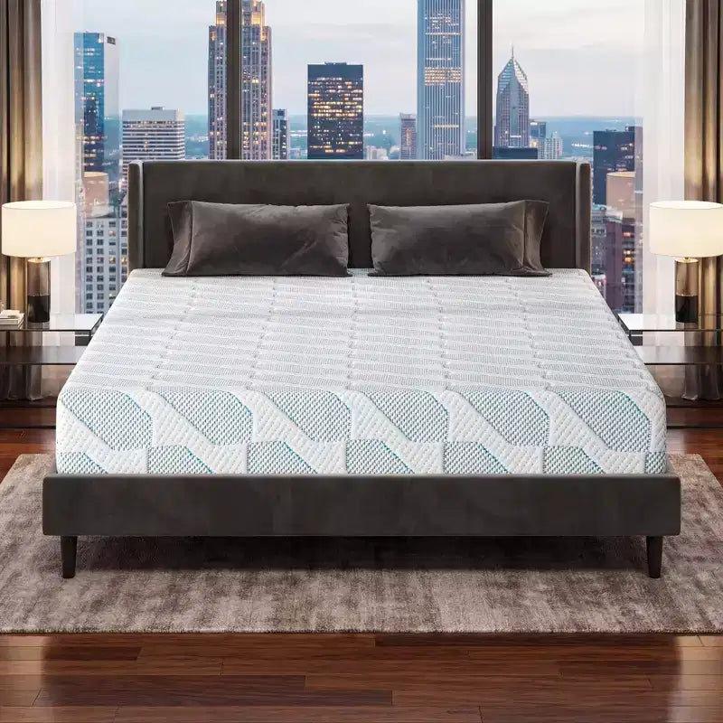 EHMKNP Materasso 6 pollici per letto singolo/piazza e mezza, per adulti e ragazzi, in memory foam rinfrescante, con fodera lavabile rimovibile, rigidità media
