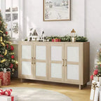 EROMMY 59.5 4-Door Sideboard Cabinet Buffet With Adjustable Shelves