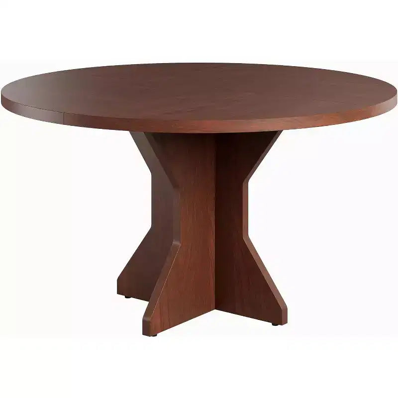 Tavolo da pranzo rotondo per 4-6 persone - Tavolo da cucina circolare da 47 pollici con base a piedistallo robusta, mobili da sala da pranzo per piccoli spazi in cucina