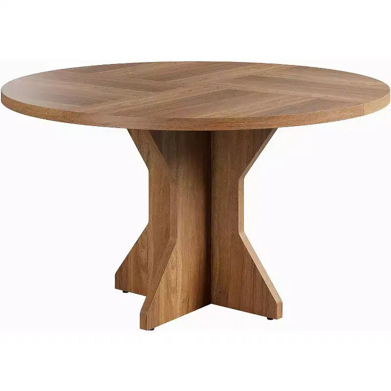 Tavolo da pranzo rotondo per 4-6 persone - Tavolo da cucina circolare da 47 pollici con base a piedistallo robusta, mobili da sala da pranzo per piccoli spazi in cucina