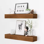 Set di 4 mensole da parete flottanti in legno per bagno, cucina, soggiorno (set da 4)