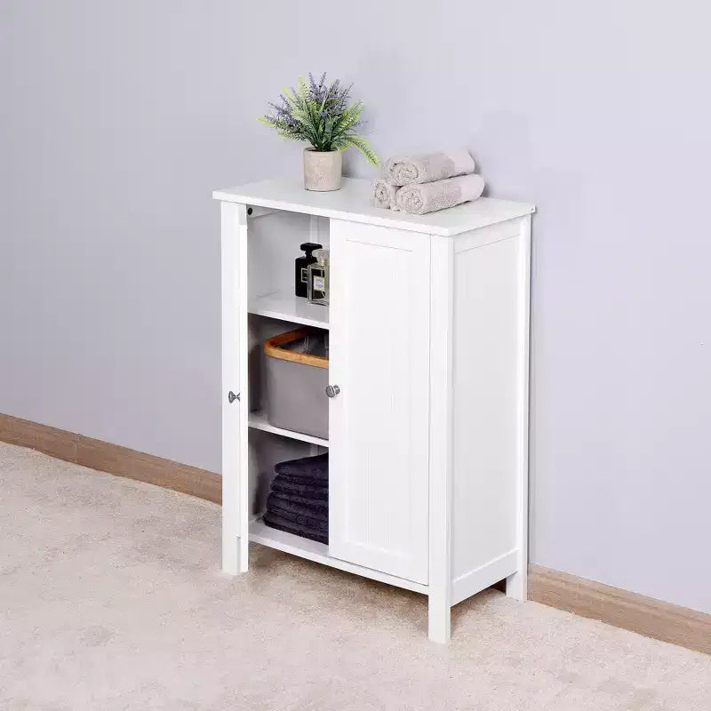 sumyeg Mobiletto da Bagno con Doppia Anta e Ripiano Regolabile
