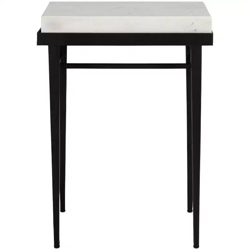 Eldin Marble Side Table - ACC3746 - Cream/Black - Safavieh