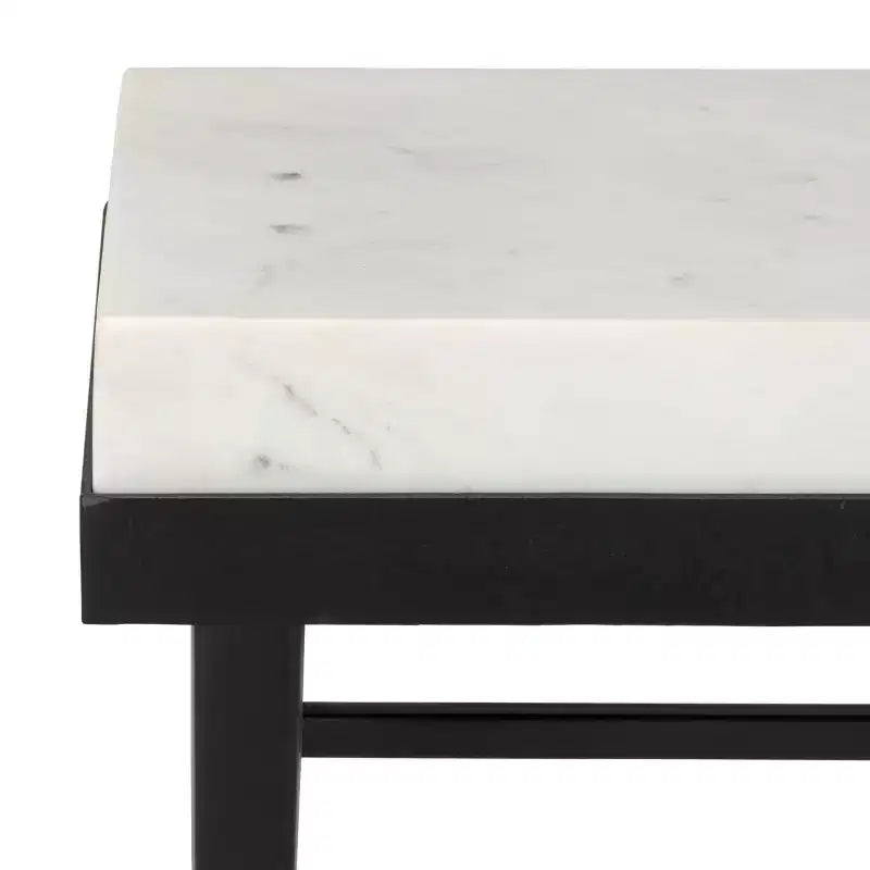 Tavolino Eldin in Marmo - ACC3746 - Crema/Nero - Safavieh