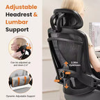 Sedia da ufficio ergonomica con schienale alto TUYOHW con supporto lombare regolabile, sedia da gaming con braccioli ribaltabili, sedia da computer in rete per casa e ufficio