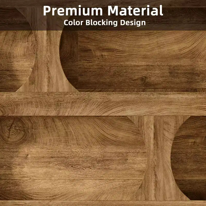 MAYEERTY Libreria a 4 Ripiani a S, Scaffale Alto in Legno bicolore Nero e Marrone