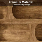 MAYEERTY Libreria a 4 Ripiani a S, Scaffale Alto in Legno bicolore Nero e Marrone