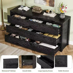 Cassettiera a 7 cassetti per camera da letto, Comò moderno e spazioso, Grande cassettiera in legno per soggiorno, corridoio, ingresso