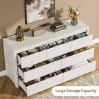 Cassettiera a 7 cassetti per camera da letto, Comò moderno e spazioso, Grande cassettiera in legno per soggiorno, corridoio, ingresso