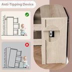 Cassettiera a 7 cassetti per camera da letto, Comò moderno e spazioso, Grande cassettiera in legno per soggiorno, corridoio, ingresso