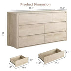 Cassettiera a 7 cassetti per camera da letto, Comò moderno e spazioso, Grande cassettiera in legno per soggiorno, corridoio, ingresso
