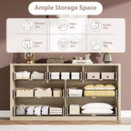 Cassettiera a 7 cassetti per camera da letto, Comò moderno e spazioso, Grande cassettiera in legno per soggiorno, corridoio, ingresso