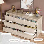 Cassettiera a 7 cassetti per camera da letto, Comò moderno e spazioso, Grande cassettiera in legno per soggiorno, corridoio, ingresso