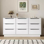 Caratteristiche della camera da letto: contenitore a 9 cassetti con cassetti, pavimenti in legno di grandi dimensioni e cassettiere, colore bianco