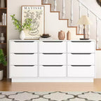 Caratteristiche della camera da letto: contenitore a 9 cassetti con cassetti, pavimenti in legno di grandi dimensioni e cassettiere, colore bianco